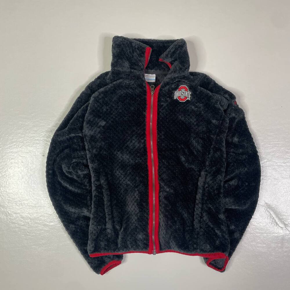 Columbia Ohio State Buckeyes Fleece Full Zip Jacket Women's Small Black